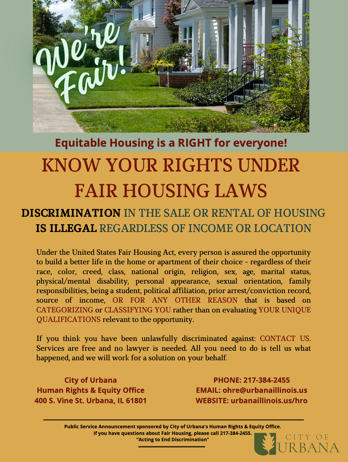 Urbana Fair Housing Info
